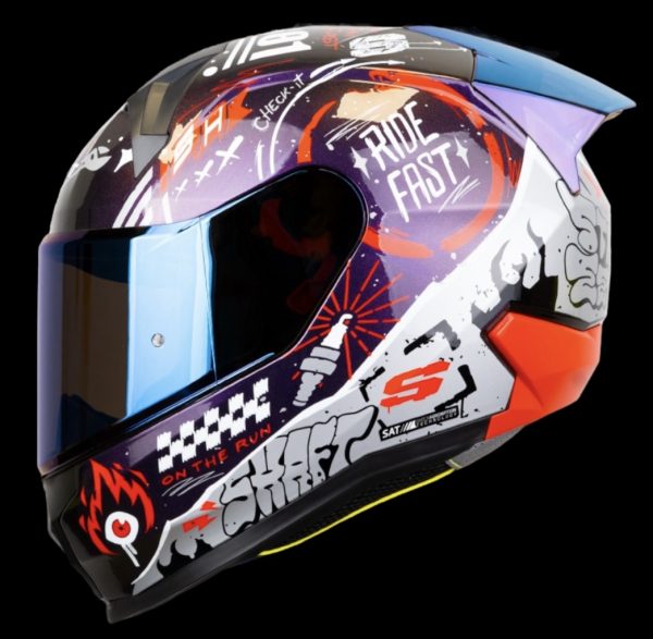CASCO INTEGRAL SHAFT MOTION V2 CAMALEON ROJO BRILLO - Image 2