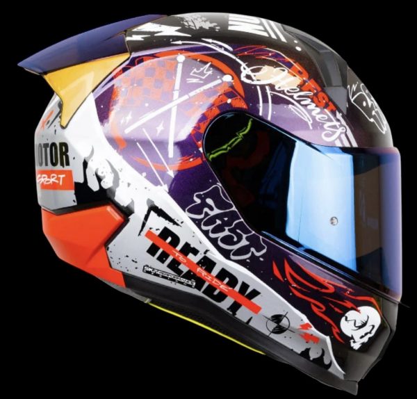 CASCO INTEGRAL SHAFT MOTION V2 CAMALEON ROJO BRILLO